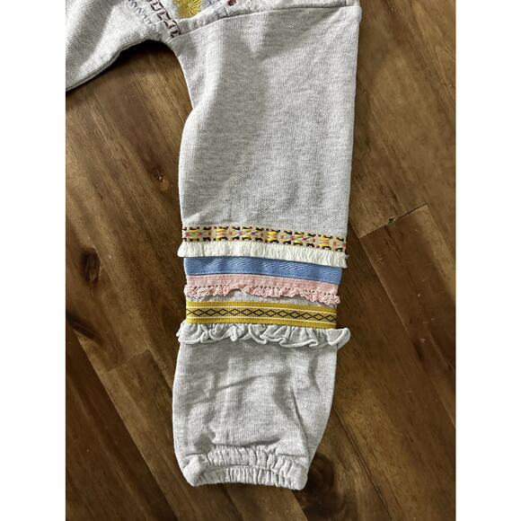 NWT Matilda Jane Just Imagine Glittery French Gray Knit Terry Fair Isle Top 6 - Picture 4 of 9